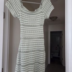 NWT Hollister Crochet Lace Midi Dress in Sage Green